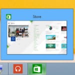 Windows store app showing on the taskbar
