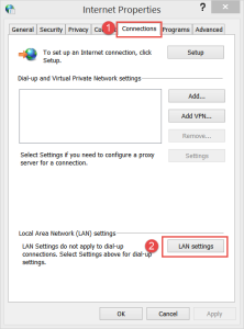 Internet Properties: LAN Settings
