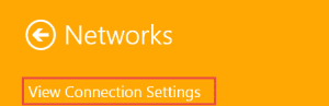 Network: View Connection Settings