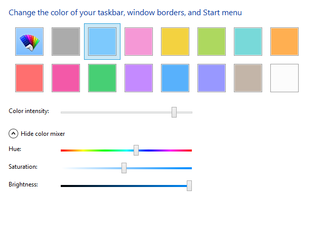 Windows 10: Change Color