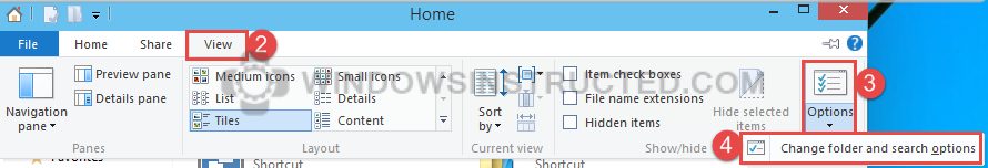 Windows 10: Folder Options
