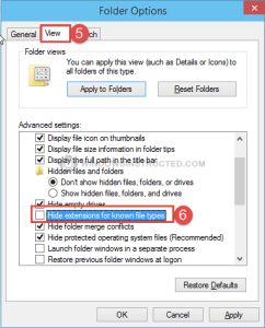 Windows 10: Show File Extension