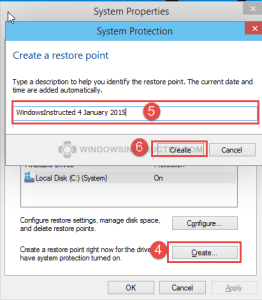 Windows 10 Create Restore Point
