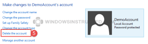 Windows 10: Delete User Account