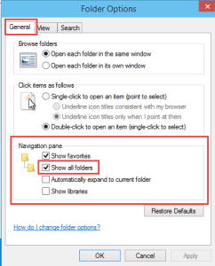Windows: Show all Folders