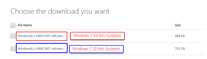 Windows 7: Choose Download