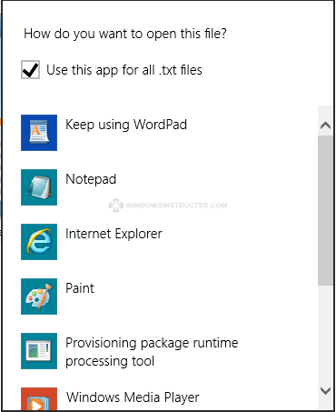 How to Reset File Associations in Windows 10: Choose a Program