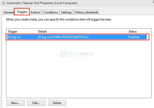 How to Run Disk Cleanup on Startup. Triggers