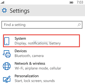 Windows 10 Mobile: System Settings