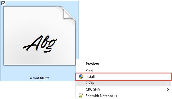 How to Install Fonts manually installation