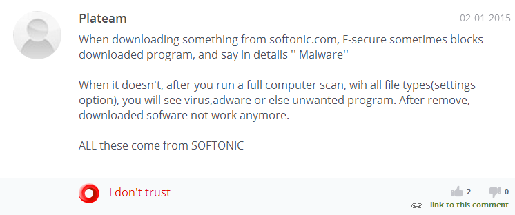 is softonic safe review screenshot